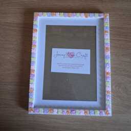 Colourful Bunny Rabbit Cabochon Photo Frame 6 X 8 Inches - thumbnail 3