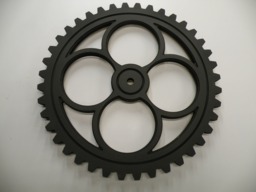 Wood Gear Large - 20 Inches Wooden Gears Steampunk Decor Industrial Design Americana Cog Cogs Four Leaf Clover - thumbnail 1