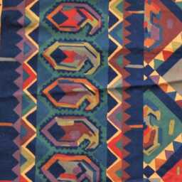 Vintage Liberty Kasbah Cushion Cover 80S Geometric Cotton Throw Pillow - thumbnail 2