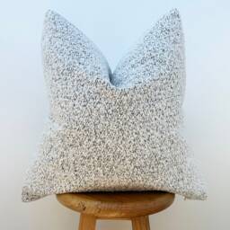White Black Boucle Pillow Cover, Neutral Euro Sham Or Lumbar For Bed, 11 Color Options - thumbnail 3