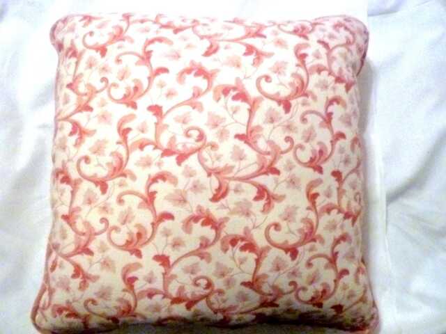Covington Fabric Pillows - Set Of 2 Ivory & Brick Red Corded Throw - image 1