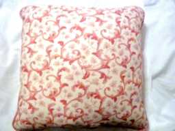 Covington Fabric Pillows - Set Of 2 Ivory & Brick Red Corded Throw - thumbnail 1