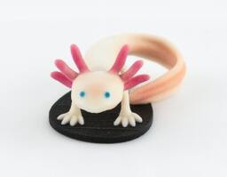 Tiny Axolotl Sculpture Figurine - thumbnail 1