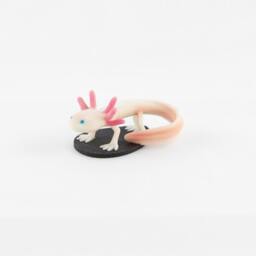 Tiny Axolotl Sculpture Figurine - thumbnail 3