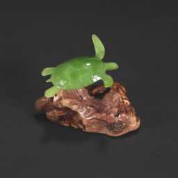"Turtle Sculpture By John Perry ""Jade" - thumbnail 4