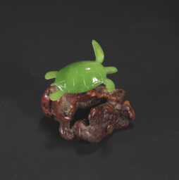 "Turtle Sculpture By John Perry ""Jade" - thumbnail 1