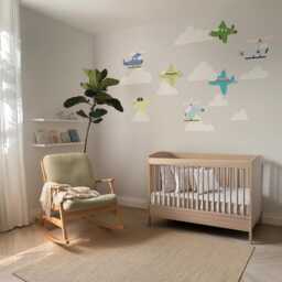Boys Wall Decals Transport Airplanes, Stickers, Baby Decals, Kids Decal Nursery, Boy Shower Gift - thumbnail 3