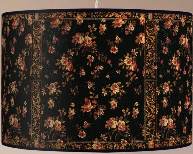 Vintage Floral Lampshade, Retro Style Floor Lamp - image 1