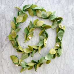 Felt Mistletoe Garland With Twine Thread, Fair Trade Garland, Wall Hangings, Easter Decor, Furnace Decoration