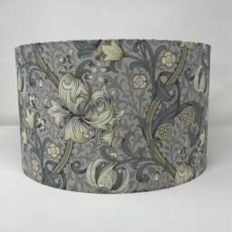 William Morris Golden Lily Drum Lampshade Slate/Dove - thumbnail 2