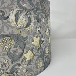 William Morris Golden Lily Drum Lampshade Slate/Dove - thumbnail 3