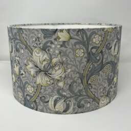 William Morris Golden Lily Drum Lampshade Slate/Dove - thumbnail 1