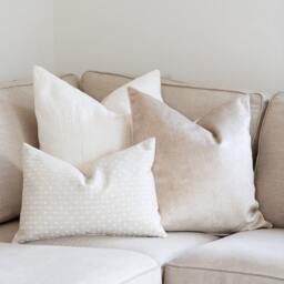 Evy -- Warm Brown Suede Pillow Cover - Faux Neutral Throw Neutral Faux Sham Lumbar - thumbnail 3