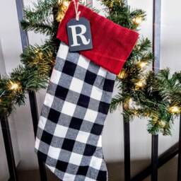 Personalized Christmas Stocking Tags Glitter Vinyl Name Tags - thumbnail 3