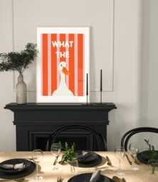 What The Duck, Funny Wall Art, Sweary Rude Prints, Home Decor, Living Room Bedroom Humorous Print - thumbnail 1
