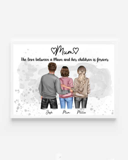 Personalised Mum Print, & Children Mothers Day Gift, Birthday Gift For Mum, Christmas Mummy Mam - image 1