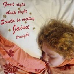 Personalised Name Christmas Eve Box Ideas - Pillow Cases With Santa's On His Way Tonight Elf Gifts Girls Boys Standard Size - thumbnail 2