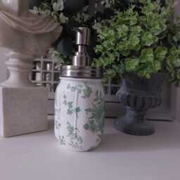 Beautiful Decoupaged Toile Floral Mason Jar Soap Dispenser.sveeral Colours & Designs Available - thumbnail 3