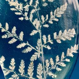 Christmas Bauble. Hand Made Botanical Fern Leaf Decorations Using Real Leaves & Recycled Glass - thumbnail 3
