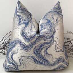 Luxury Navy Marble Champagne High Quality Modern Handmade Cushion Cover Pillow Sham - Style 143