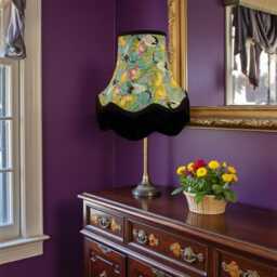 Oriental Cranes Lampshade, Handmade For Table Lamp Shades, Floor Standard Bases & Ceiling Lights Pendants - thumbnail 2