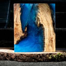 Medium Wood & Resin Custom Art Piece - thumbnail 3