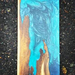 Medium Wood & Resin Custom Art Piece - thumbnail 2