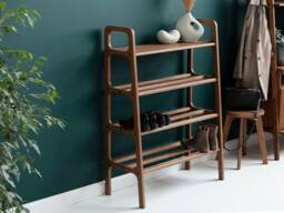 Shoe Rack, Tall Entryway Storage 114 cm, Mid Century Modern Shelf, Wooden Hallway Organizer, 74 cm Wide, Custom Size