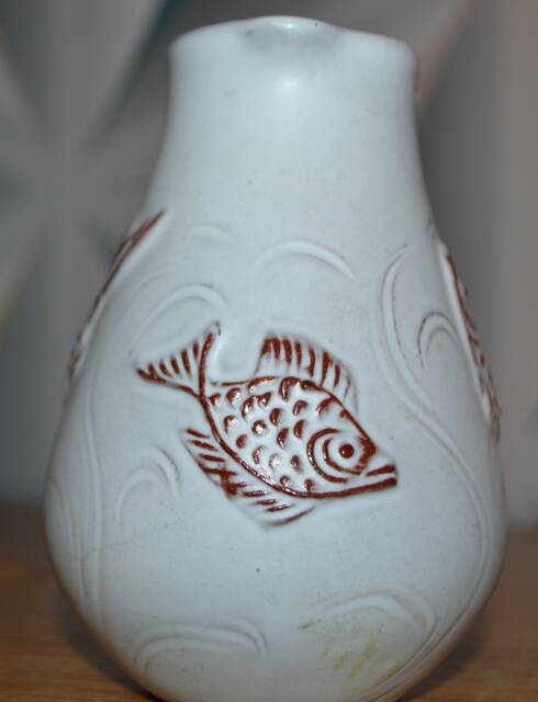 Vintage Ceramic Vase, Beige, 1970S, Mid-Century Retro Space Age Design - image 1