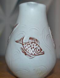Vintage Ceramic Vase, Beige, 1970S, Mid-Century Retro Space Age Design - thumbnail 1