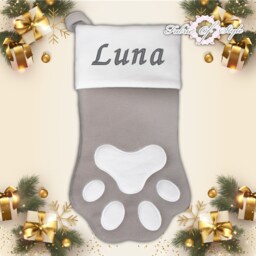 Personalised Christmas Stocking Embroidered Dog Cat Luxury Names Xmas - thumbnail 3