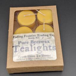 Pure Beeswax Tealights, 6 Pack Tealights, Candles, Romantic Candle Set, Table Candles, Dinner Gift - thumbnail 2