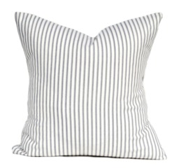 One High Quality Magnolia Pillow Cover, Slate Grey Pillow, Cushion, Decorative Throw Charcoal Pillow