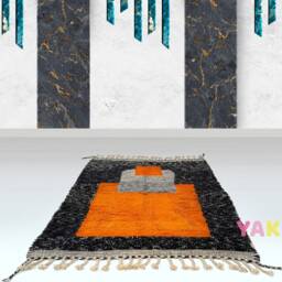 Yakiti - 5X7Ft Moroccan Rug, Beni Ourain Area Modern Wool Living Room Beniourain Handmade Soft Carpet, 156 cm X 220 - thumbnail 2