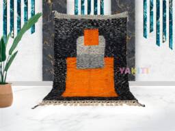 Yakiti - 5X7Ft Moroccan Rug, Beni Ourain Area Modern Wool Living Room Beniourain Handmade Soft Carpet, 156 cm X 220 - thumbnail 1