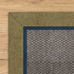 Sisal Rug - Divine Moonlight Mist 100% Boucle Carpet With Chartreuse/Camel & Midnight Border - Bedroom - thumbnail 3