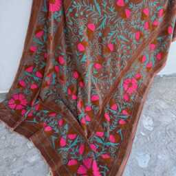 Luxury Handmade Suzani Velvet Quilt - Traditional Embroidered Bedding - thumbnail 4