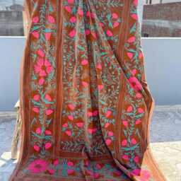 Luxury Handmade Suzani Velvet Quilt - Traditional Embroidered Bedding - thumbnail 3