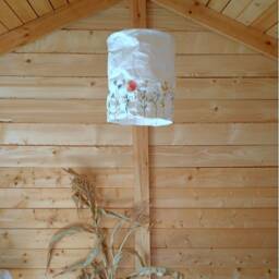 Summer Lampshade, Meadow Flowers Washable Paper Lampsahde, Pendant Lamp, Light, Lighting - thumbnail 3