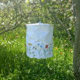 Summer Lampshade, Meadow Flowers Washable Paper Lampsahde, Pendant Lamp, Light, Lighting - thumbnail 2