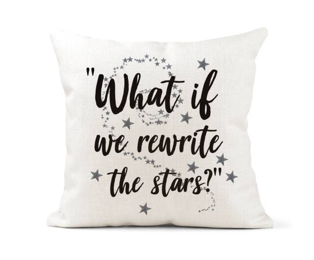 Inspirational Quote Cream Canvas Cushion, Scatter Home Decor, Friend Gift, The Greatest Showman Quote, Inspire, Gift - image 1