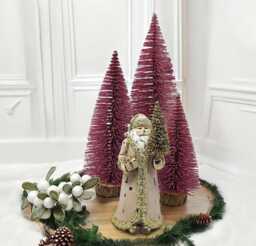 Sparkly Hot Pink Mini Christmas Tree Bottle Brush Tree