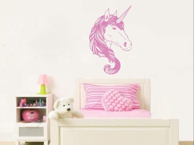 Unicorn Wall Decals Nursery Horse Sticker Decal Vinyl Home Decor Bedroom Girls Baby Room Art Mural Eg88 - image 1