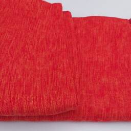 Handwoven Yak Wool Blend Blanket Lightweight Travel Shawl, Vermillion - thumbnail 4