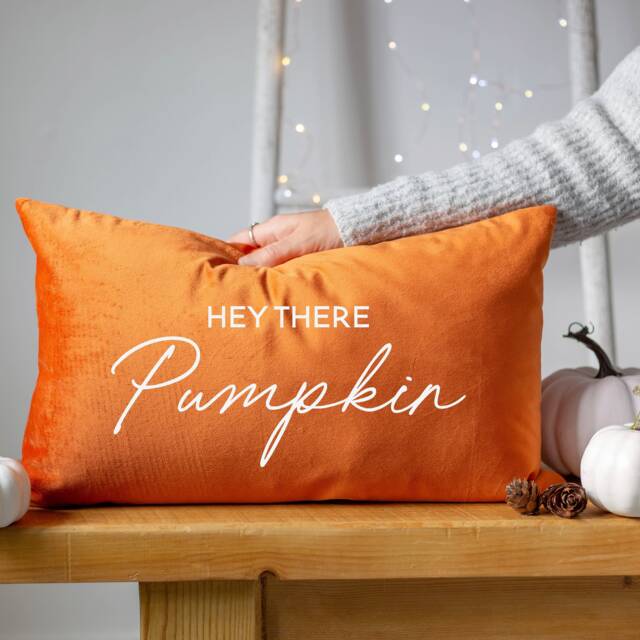Hey There Pumpkin Velvet Cushion - image 1