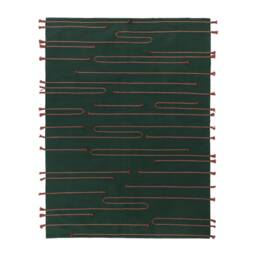Green Flatwoven Cotton Kilim Rug - Living Room Area Runner 2x3 4x6 5x8 8x10 Rugs Trendy Home Decor Modern Scandinavian Design - thumbnail 2
