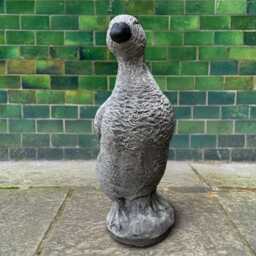 Large Goose Sculpture Concrete Duck Statue Stone Bird Figurine Outdoor Animal Decoration Handmade Garden Ornament Lover Gift Yard Art - thumbnail 2