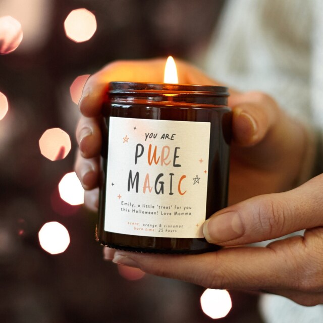 You Are Pure Magic Halloween Decoration, Personalised Scented Candle - Gifts - image 1