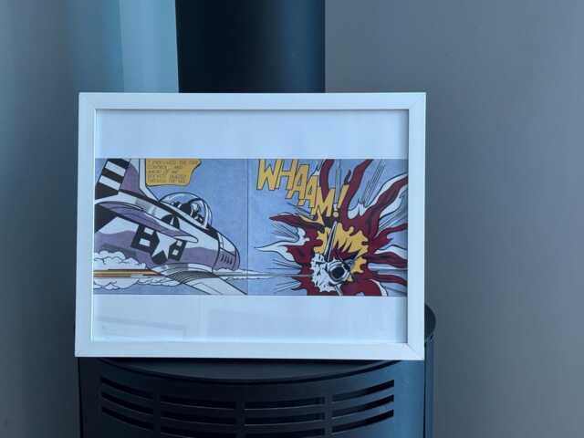 Roy Lichtenstein Whaam Print Framed White - image 1