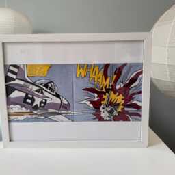Roy Lichtenstein Whaam Print Framed White - thumbnail 3